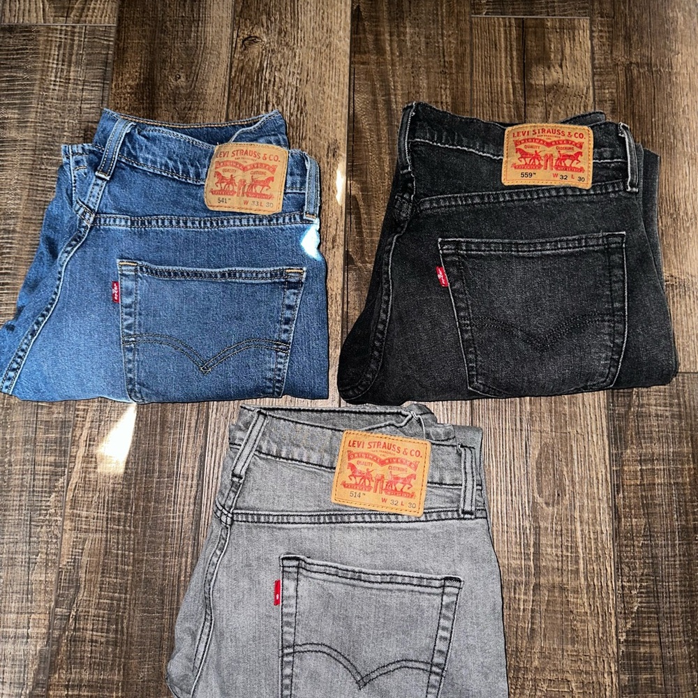 Levi's Blue, Grey and Black Classic Style Jeans